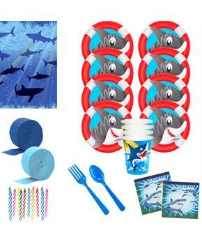 Shark Party Deluxe Tableware Kit (Serves 8)