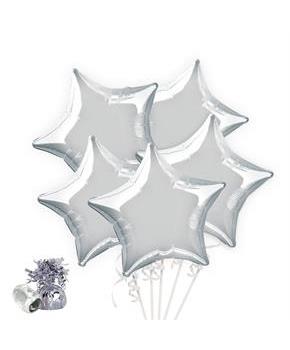 Silver Star Balloon Bouquet Kit