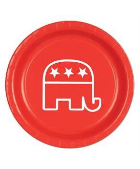 Red Republican Plates(8 Pack)