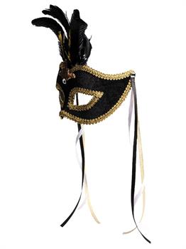 Midnight & Gold Venetian Mask