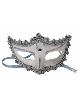 White Elegance Eye Mask with Ribbon Tie