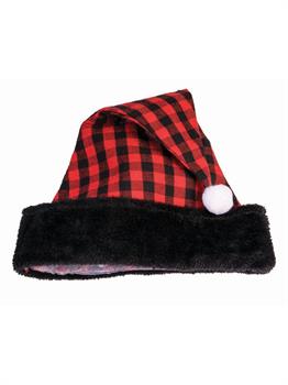 Buffalo Plaid Santa Hat