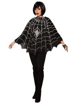 Women's Classic Spider Web Poncho Costume