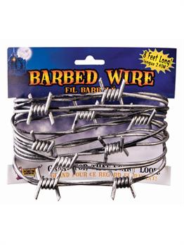 10 Foot Long Silver Barb Wire Decor