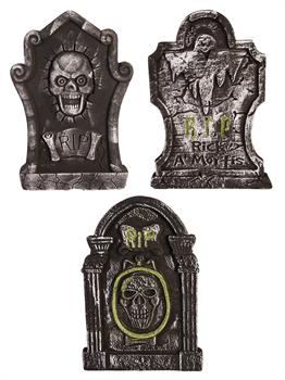 3 Piece R.I.P Tombstone Assortment