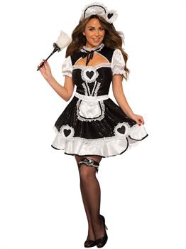 Women's Sequin French Maid Costume