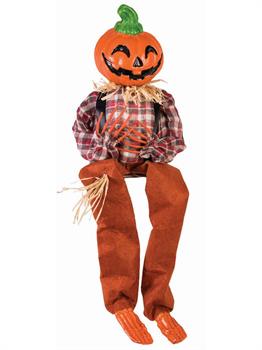 sitting Pumpkin Scarecrow Prop
