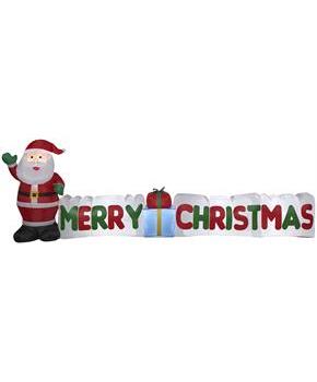 9 Foot Merry Christmas Santa Light Up Inflatable Lawn Decoration