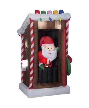 Christmas Santa's Outhouse 6 Ft. Airblown Inflatable