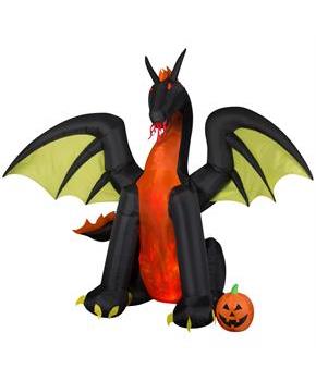 Animated Fire & Ice Dragon 9 Ft. 4 Ft. Airblown In