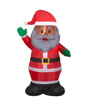 African American Santa 3.5 Ft. Airblown Inflatable