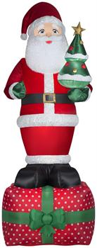 10 Foot Santa Scene Light Up Christmas Inflatable Lawn Decoration