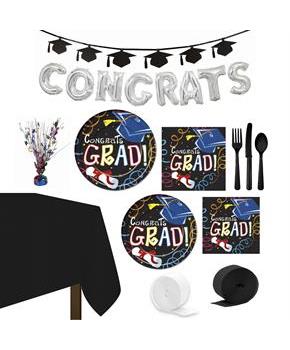 Graduation Tableware & Decoration Kit (16 Guests)