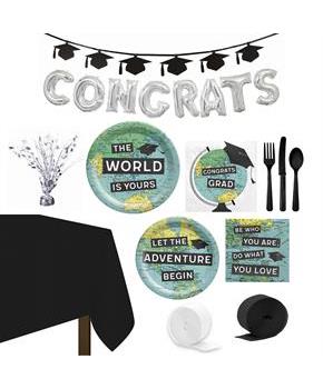 The World Awaits Tableware & Decoration Kit (18 Guests)