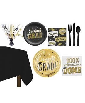 Hats Off Grad Tableware Kit (16 Guests)