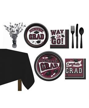 Grad Burgundy Tableware Kit (20 Guests)