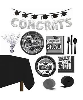 Grad Silver Tableware & Decoration Kit (20 Guests)