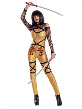 Ladies Sassy Golden Ninja Costume 