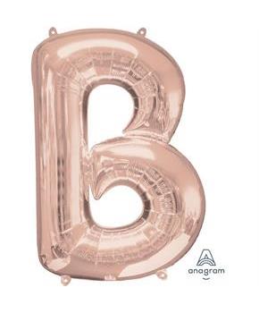 Jumbo Rose Gold Letter 34" Foil Balloon - B