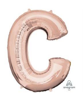 Jumbo Rose Gold Letter 32" Foil Balloon - C