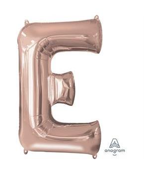 Jumbo Rose Gold Letter 32" Foil Balloon - E