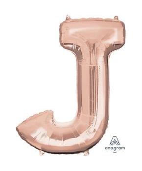 Jumbo Rose Gold Letter 33" Foil Balloon - J