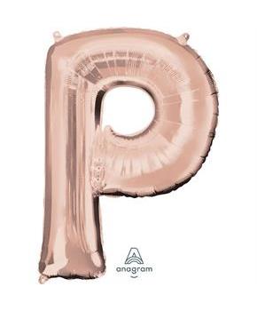 Jumbo Rose Gold Letter 32" Foil Balloon - P