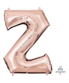 Jumbo Rose Gold Letter 33" Foil Balloon - Z