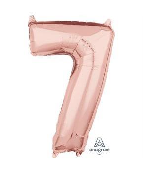 Rose Gold 26" Number Foil Balloon - 7
