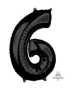 Black 26" Number Foil Balloon - 6