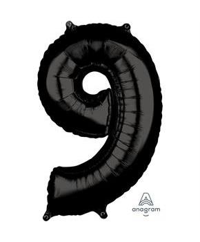 Black 26" Number Foil Balloon - 9