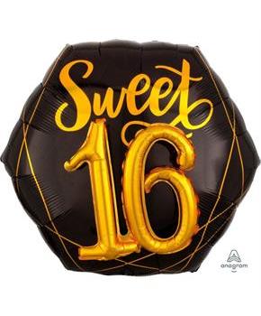 Elegant Sixteen 26" Jumbo Shaped Foil Balloon