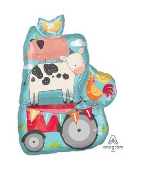 Barnyard Birthday 33" Jumbo Shaped Foil Balloon