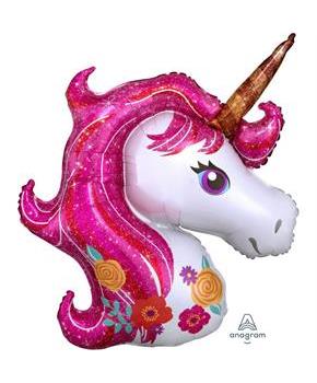 Magical Unicorn 33" Jumbo Shaped Foil Balloon