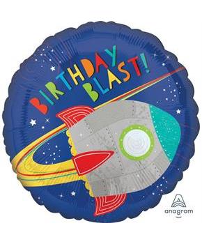 Blast Off Birthday Foil Balloon