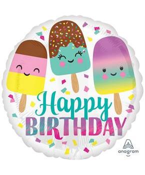 Happy Birthday Ice Cream Foil Balloon