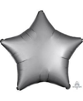 Luxe Sateen 19" Foil Star Balloon - Platinum