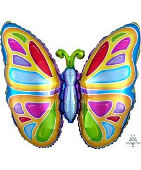 Bright Butterfly 25" Jumbo Foil Shaped Balloon
