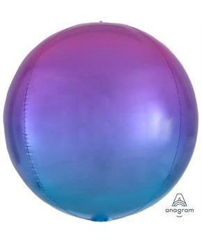 Ombre 16" Orbz Balloon - Red/Blue