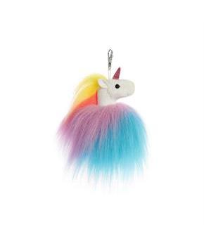 Twirly Unicorn Plush Key Clip On