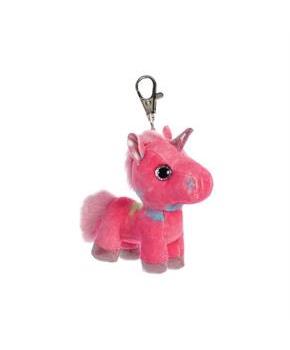 Rainbow Unicorn Plush Key Clip On