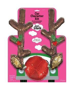 Glitzy Reindeer Car Decorating Kit