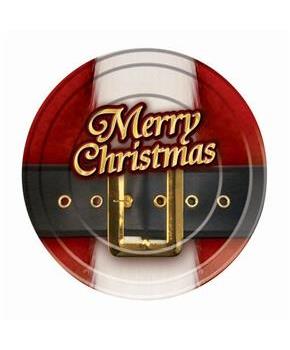 Santa's Belt Christmas Dessert Plates (8)
