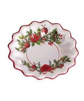 Festive 9" Shaped Paper Bowl (8)