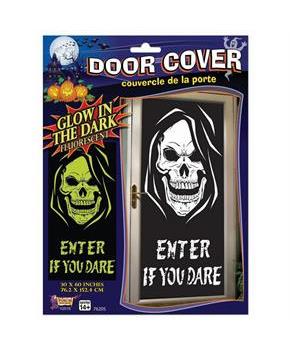 Glow in the Dark Skull Door Poster