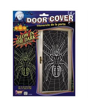 Glow in the Dark Spider Door Poster