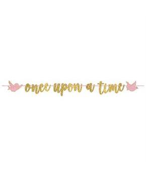 Once Upon A Time Giltter Ribbon Letter Banner