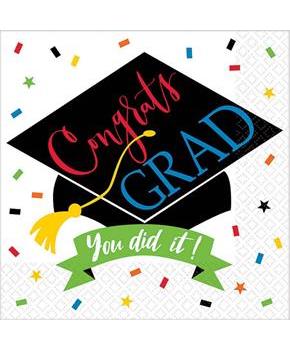 100% Done Grad Beverage Napkins (125)