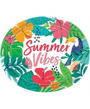 Tropical Jungle Oval Lunch Plates (18)