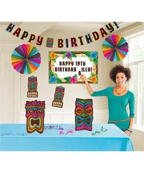 Tropical Tiki Birthday Room Decorating Kit